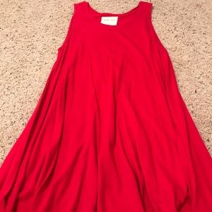 Red T-shirt tank dress